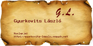 Gyurkovits László névjegykártya