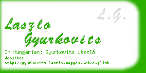 laszlo gyurkovits business card