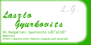 laszlo gyurkovits business card